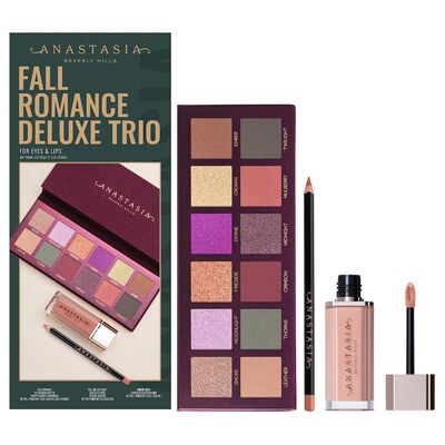 FALL ROMANCE DELUXE TRIO + ANASTASIA BEVERLY HILLS (SET PARA OJOS Y LABIOS)