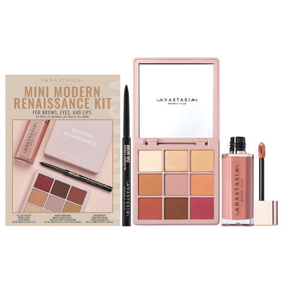 MINI MODERN RENAISSANCE KIT FOR BROWS, EYES & LIPS (TRÍO IDEAL PARA CEJAS, OJOS Y LABIOS.)