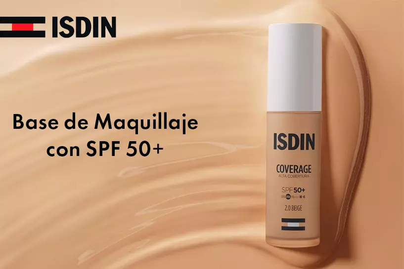 Luce una piel impecable y protegida con Coverage SPF 50+ de ISDIN, obt&eacute;n un acabado natural, ligero y uniforme.