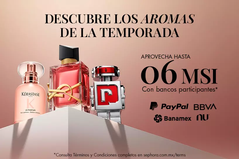 Aprovecha hasta 06 MSI para adquirir la fragancia que siempre has so&ntilde;ado y explora los diferentes aromas.