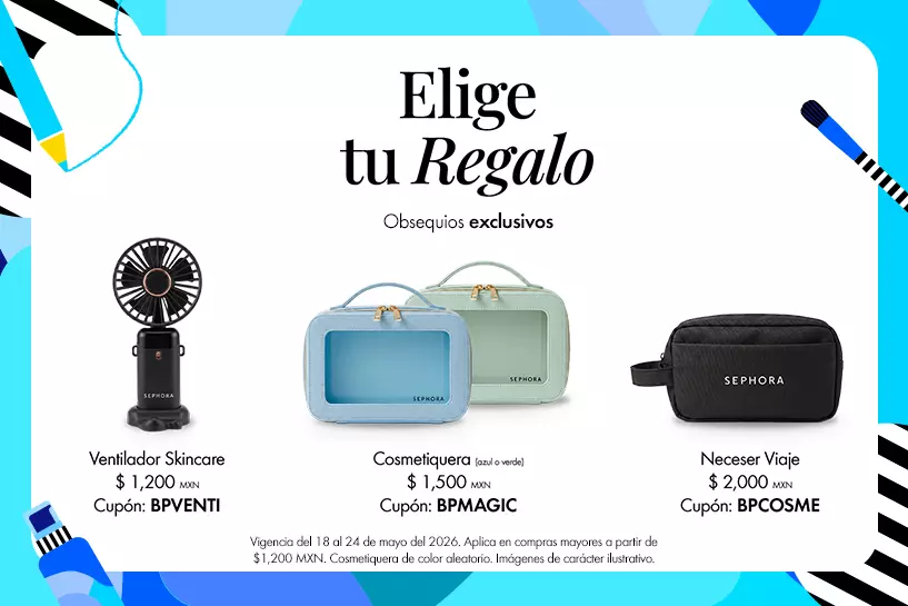 &iexcl;Nos encanta consentirte! Escoge tu regalo favorito por tu compra aplicando el cup&oacute;n correspondiente