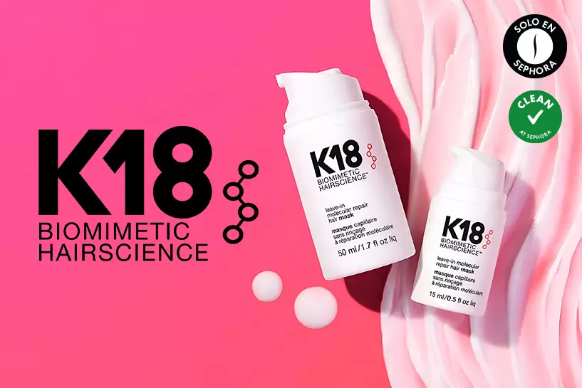 &iexcl;Desp&iacute;dete del cabello maltratado! Revierte el da&ntilde;o en 4 minutos con K18, la mascarilla sin enjuague.