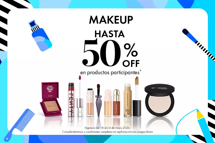 Aprovecha las promociones exclusivas y haz restock de tu maquillaje favorito con hasta 50% OFF*