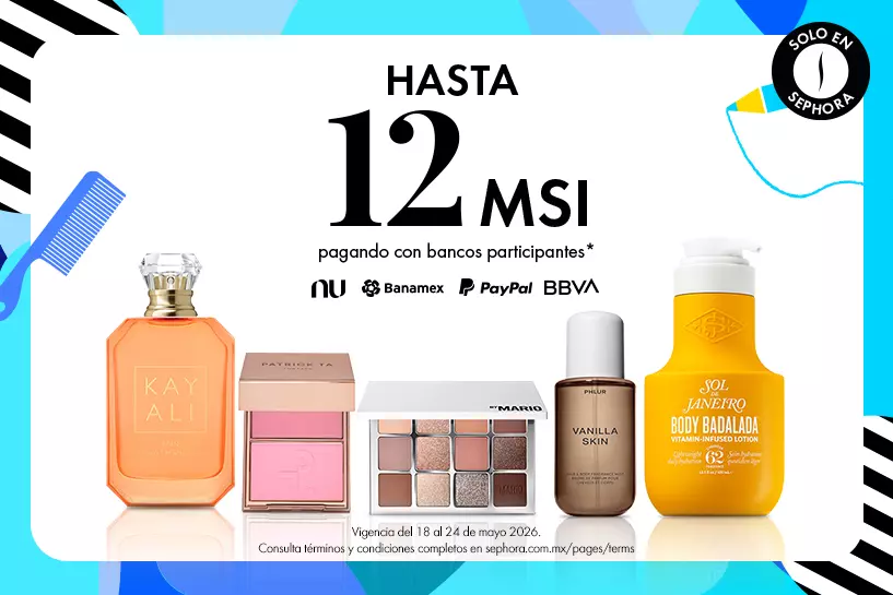 Lleva tus productos favoritos de marcas exclusivas, mientras aprovechas hasta 12 MSI*  en tus compras