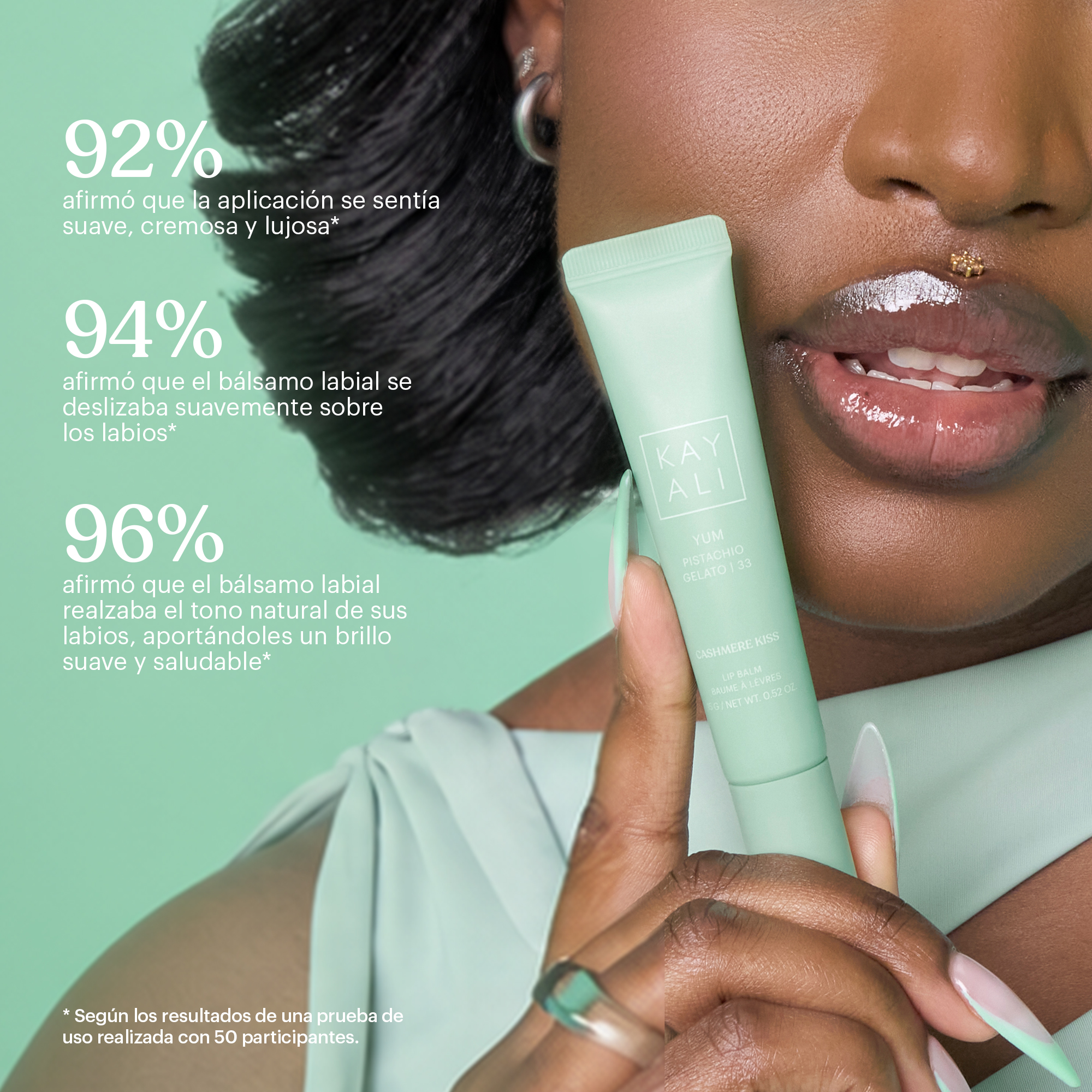 KAYALI YUM PISTACHIO GELATO|33 CASHMERE KISS LIP BALM (B&Aacute;LSAMO LABIAL HIDRATANTE)