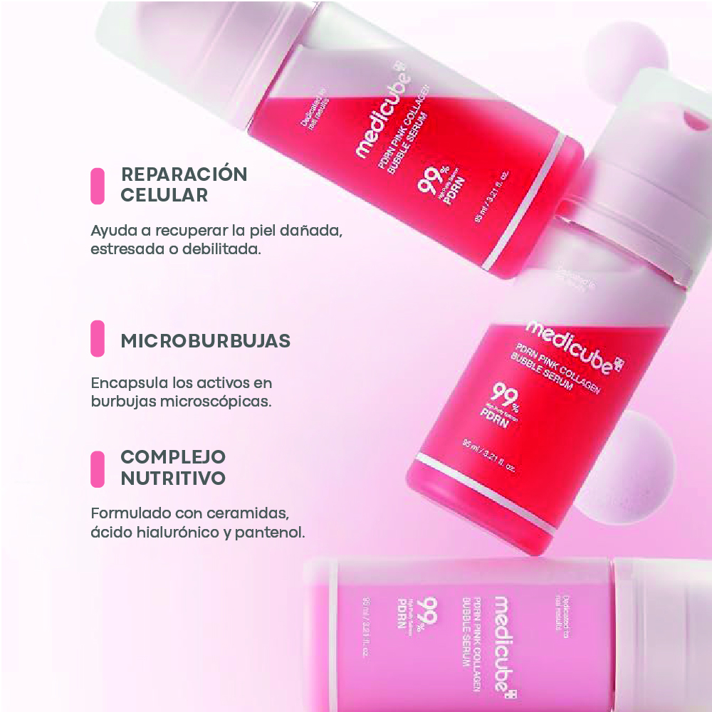 PDRN PINK COLLAGEN BUBBLE SERUM (SUERO FACIAL EN ESPUMA)