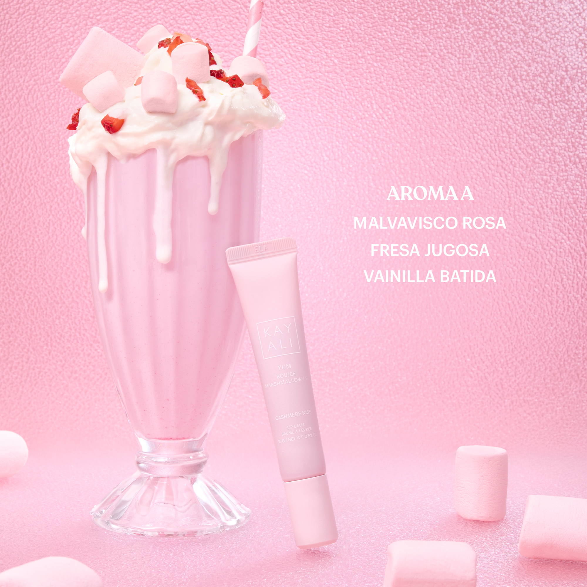 YUM BOUJEE MARSHMALLOW | 81 CASHMERE KISS LIP BALM (B&Aacute;LSAMO LABIAL CON COLOR)