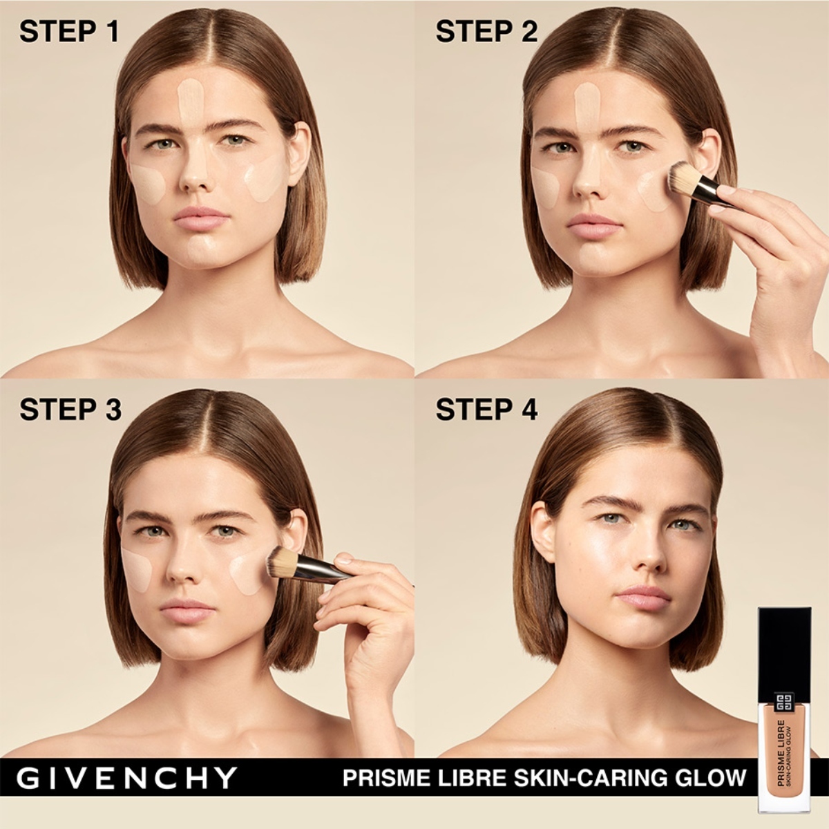 PRISME LIBRE SKIN-CARING GLOW BASE DE MAQUILLAJE L&Iacute;QUIDA (BASE HIDRATANTE AL CUIDADO DE LA PIEL)