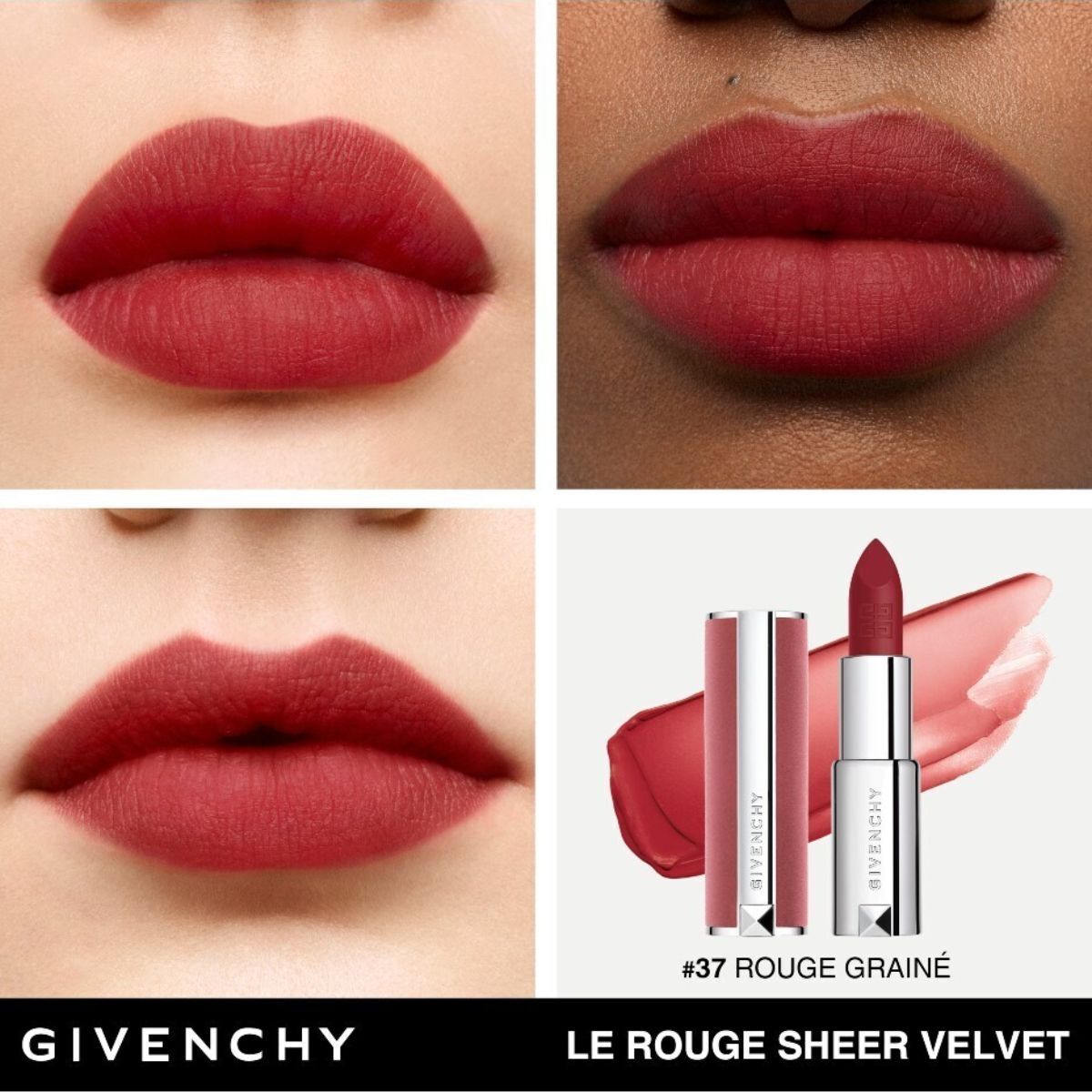 LE ROUGE SHEER VELVET LIPSTICK DE GIVENCHY (LABIAL MATE DE EFECTO DIFUMINADO Y LARGA DURACI&Oacute;N )