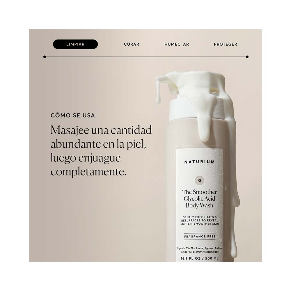 THE SMOOTHER GLYCOLIC ACID EXFOLIATING BODY WASH MINI (JAB&Oacute;N CORPORAL EXFOLIANTE CON &Aacute;CIDO GLIC&Oacute;LICO MINI)