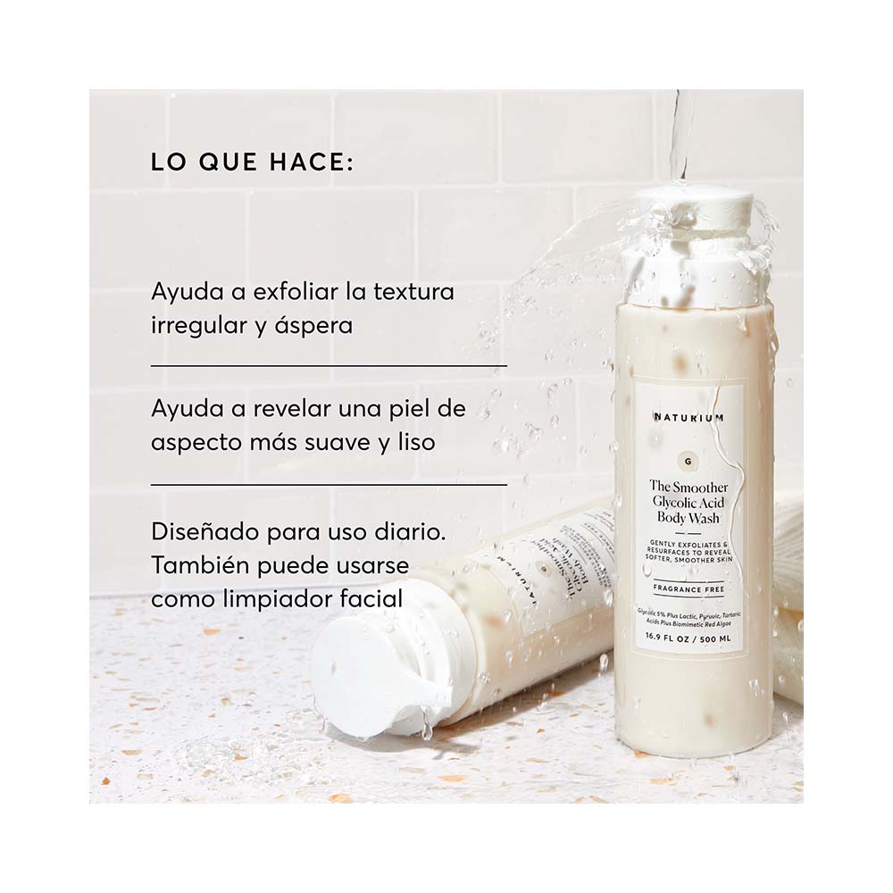 THE SMOOTHER GLYCOLIC ACID EXFOLIATING BODY WASH MINI (JAB&Oacute;N CORPORAL EXFOLIANTE CON &Aacute;CIDO GLIC&Oacute;LICO MINI)