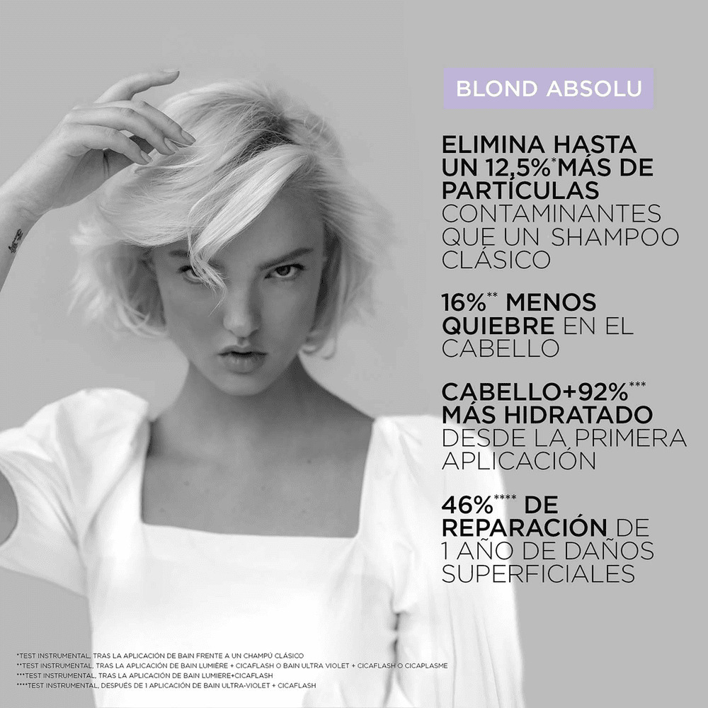 SHAMPOO BLOND ABSOLU LUMIERE KÉRASTASE PARA CUIDADO DEL CABELLO RUBIO (SHAMPOO HUMECTANTE PARA CABELLO RUBIO)