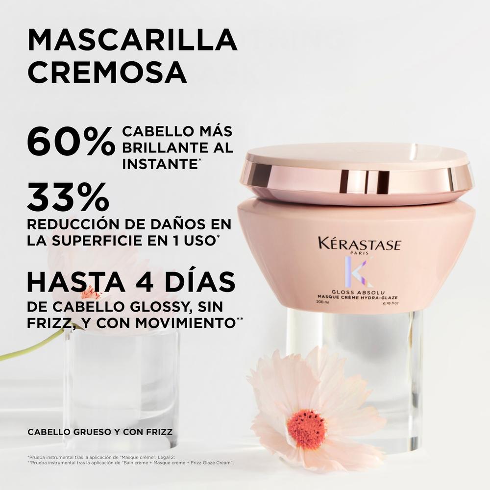MASCARILLA GLOSSABSOLU MASQUE CREME HYDRA-GLAZE (MASCARILLA PARA CABELLO GRUESO)