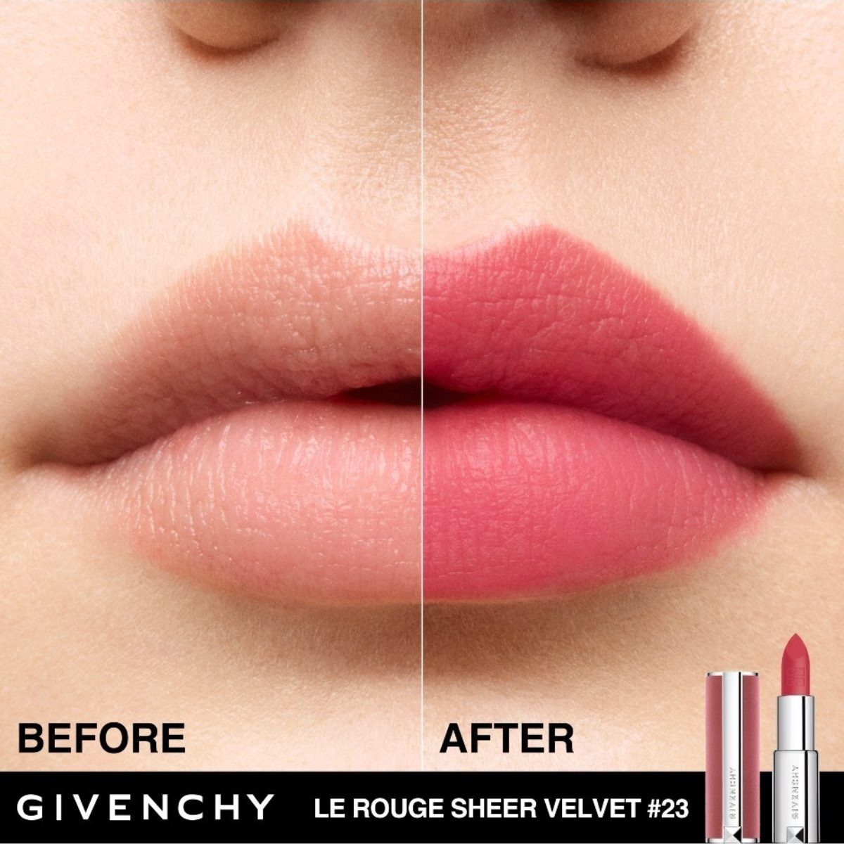 LE ROUGE SHEER VELVET LIPSTICK DE GIVENCHY (LABIAL MATE DE EFECTO DIFUMINADO Y LARGA DURACI&Oacute;N )