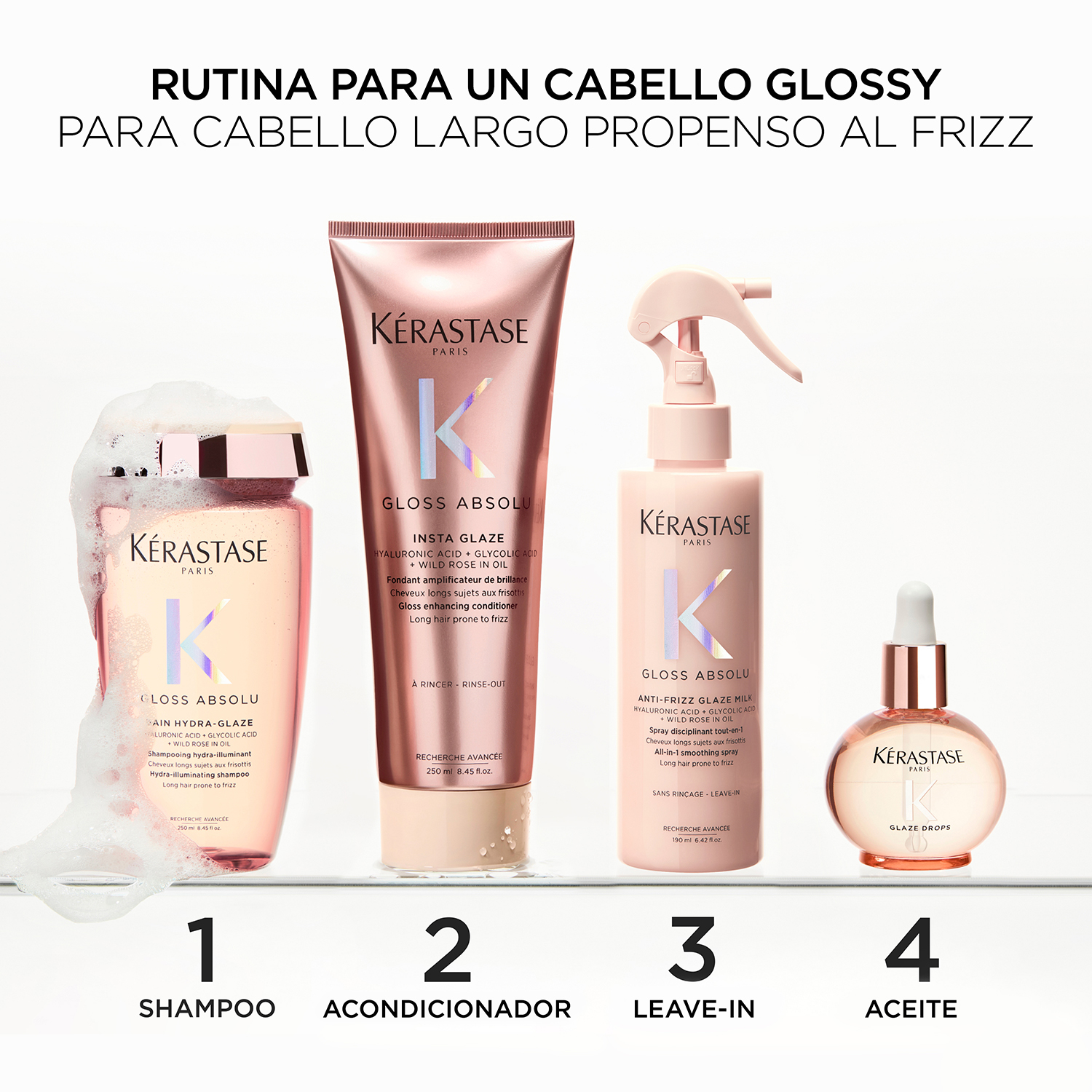 KÉRASTASE GLOSS ABSOLU BAIN HYDRA-GLAZE SHAMPOO PARA CABELLO CON FRIZZ (SHAMPOO PARA CABELLO CON FRIZZ)