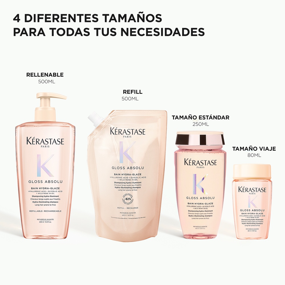 SHAMPOO GLOSS ABSOLU BAIN CREME HYDRA-GLAZE (SHAMPOO PARA CABELLO GRUESO)