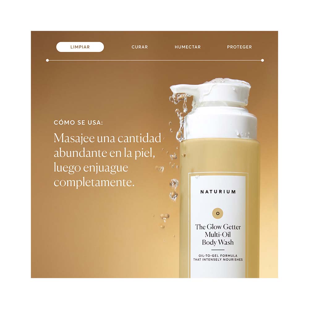 THE GLOW GETTER MULTI-OIL BODY WASH (JAB&Oacute;N CORPORAL CON M&Uacute;LTIPLES ACEITES)