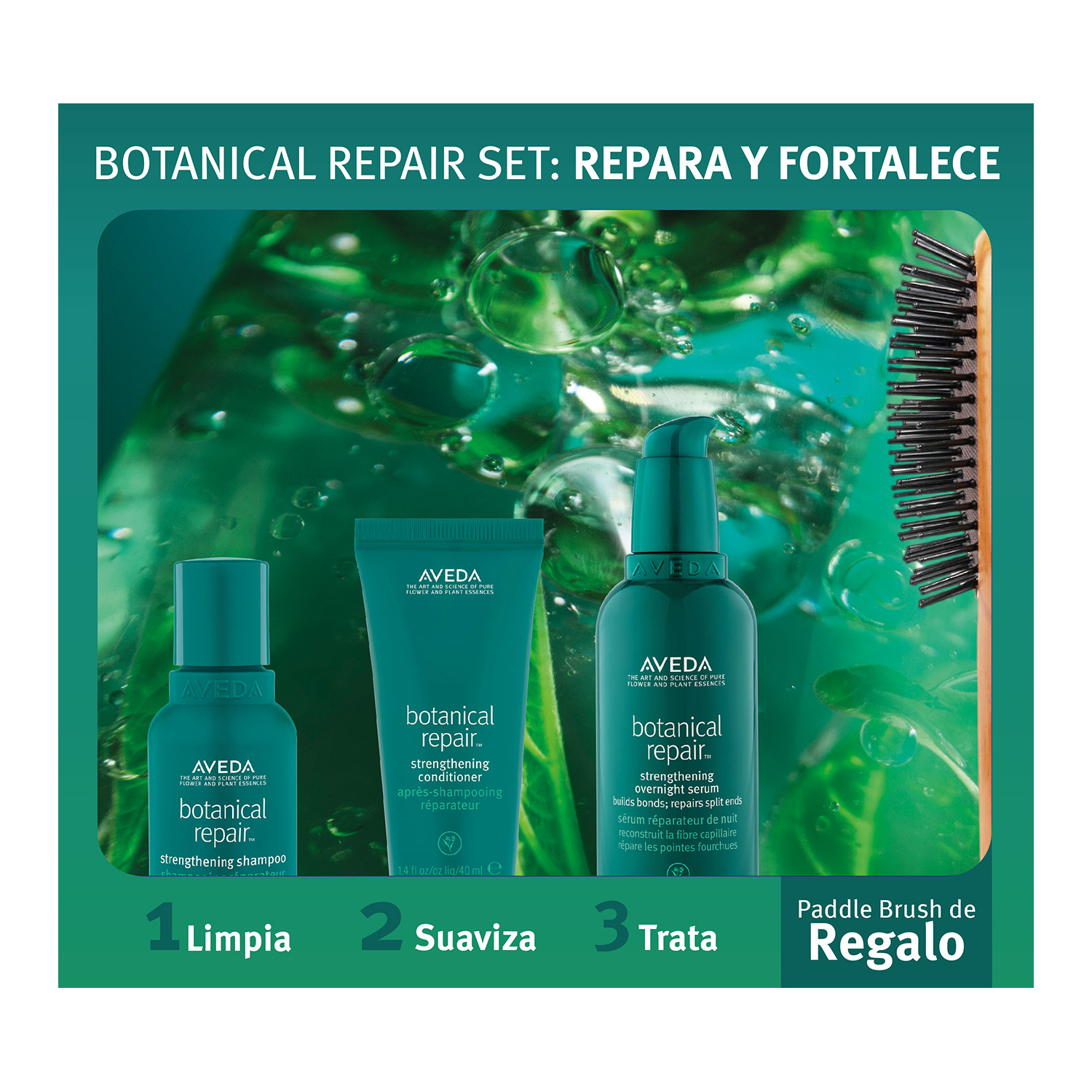 BOTANICAL REPAIR MINI PADDLE SET (SET DE CUIDADO DE CABELLO)